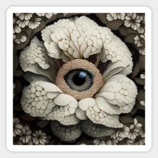 [AI Art] Eye Of Hydrangea, Art Deco Style Magnet